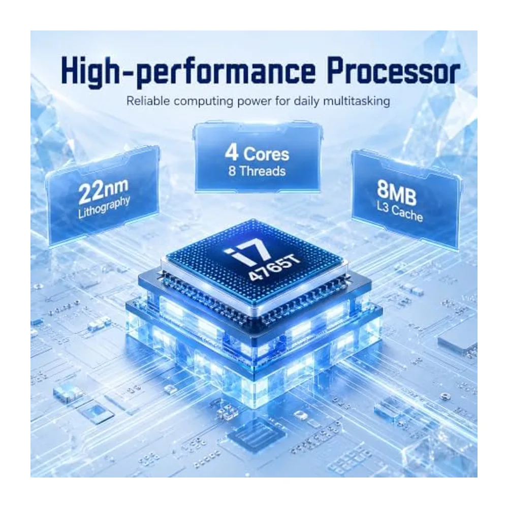All-in-One-PC mit 23,8 Pouces gebogenem Bildschirm, schlankes Design für den Schreibtisch